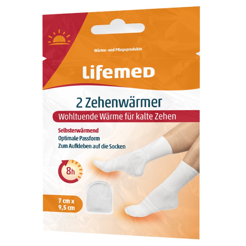 Lifemed chauffe-orteils, 70×95 mm, blanc, 2 pièces
